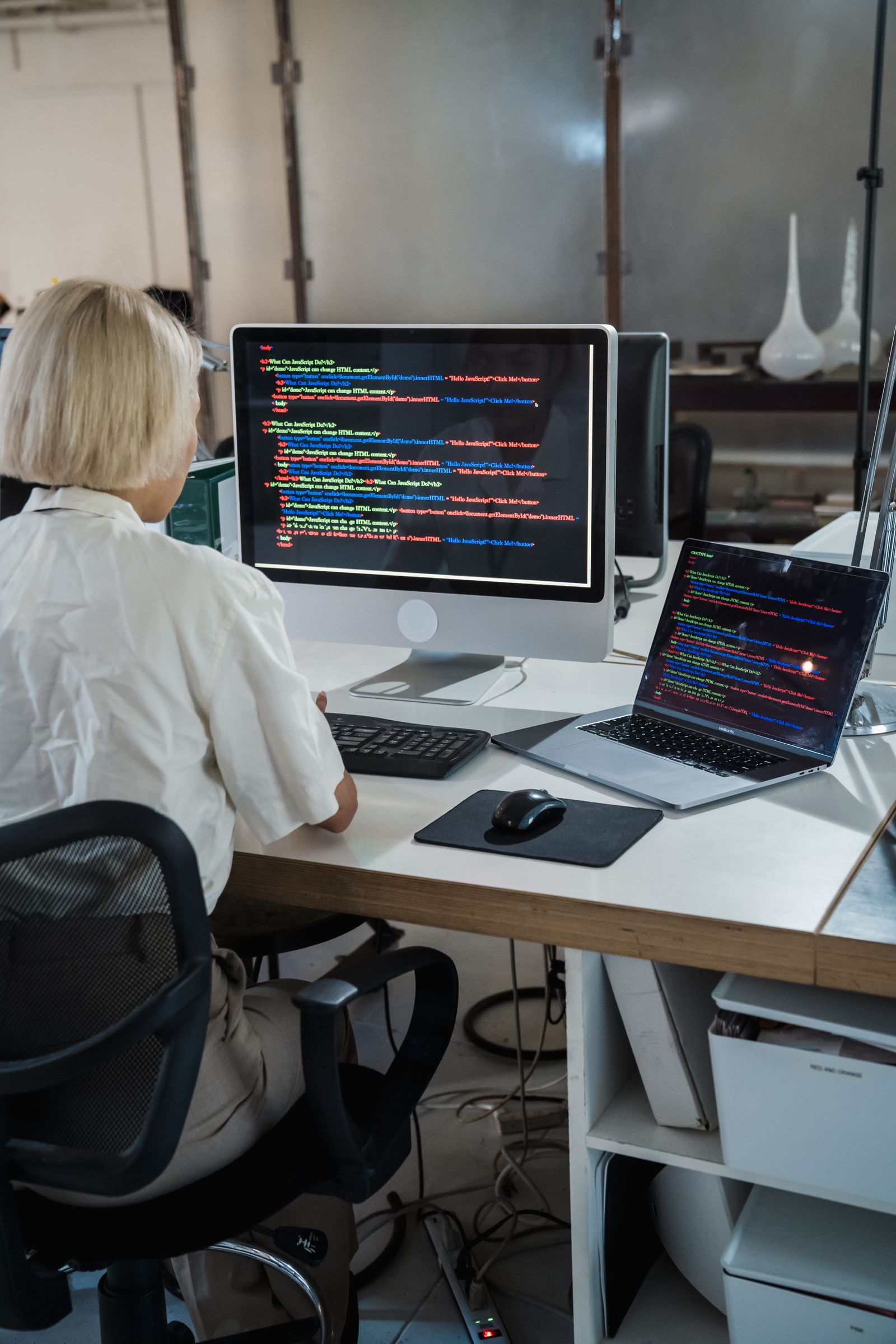 A security analyst monitoring the devices across a business